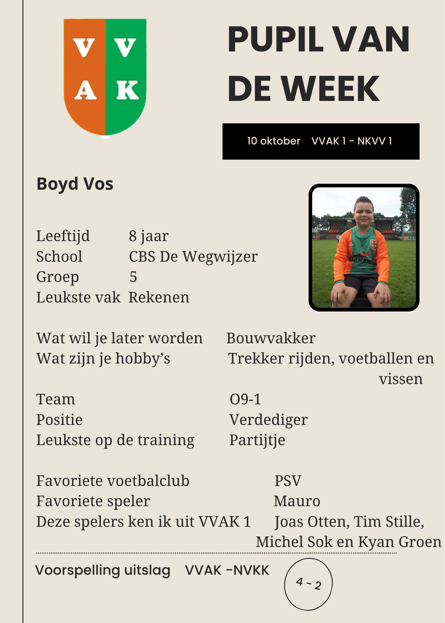 Pupil van de week - 10 oktober