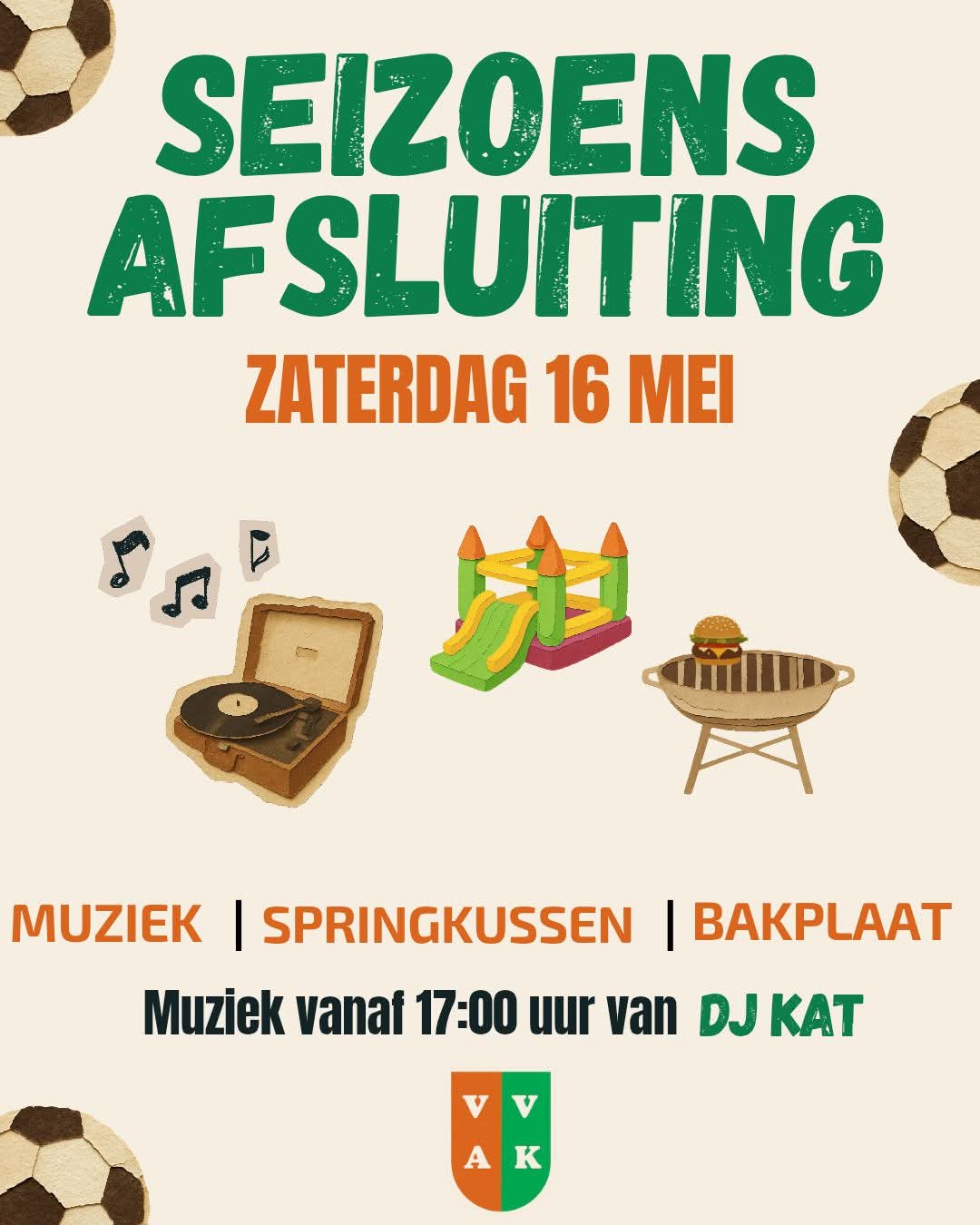 Uitnodiging seizoensafsluiting 16 mei