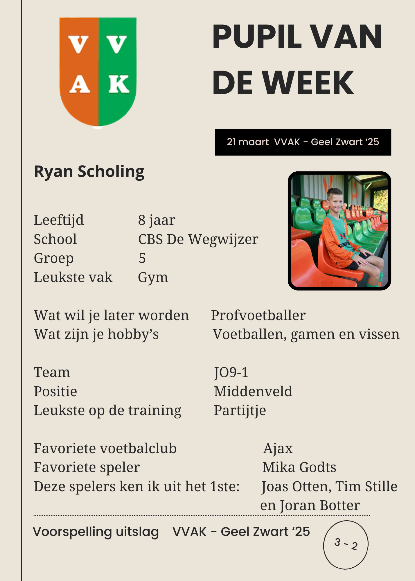 Pupil van de week - 21 maart