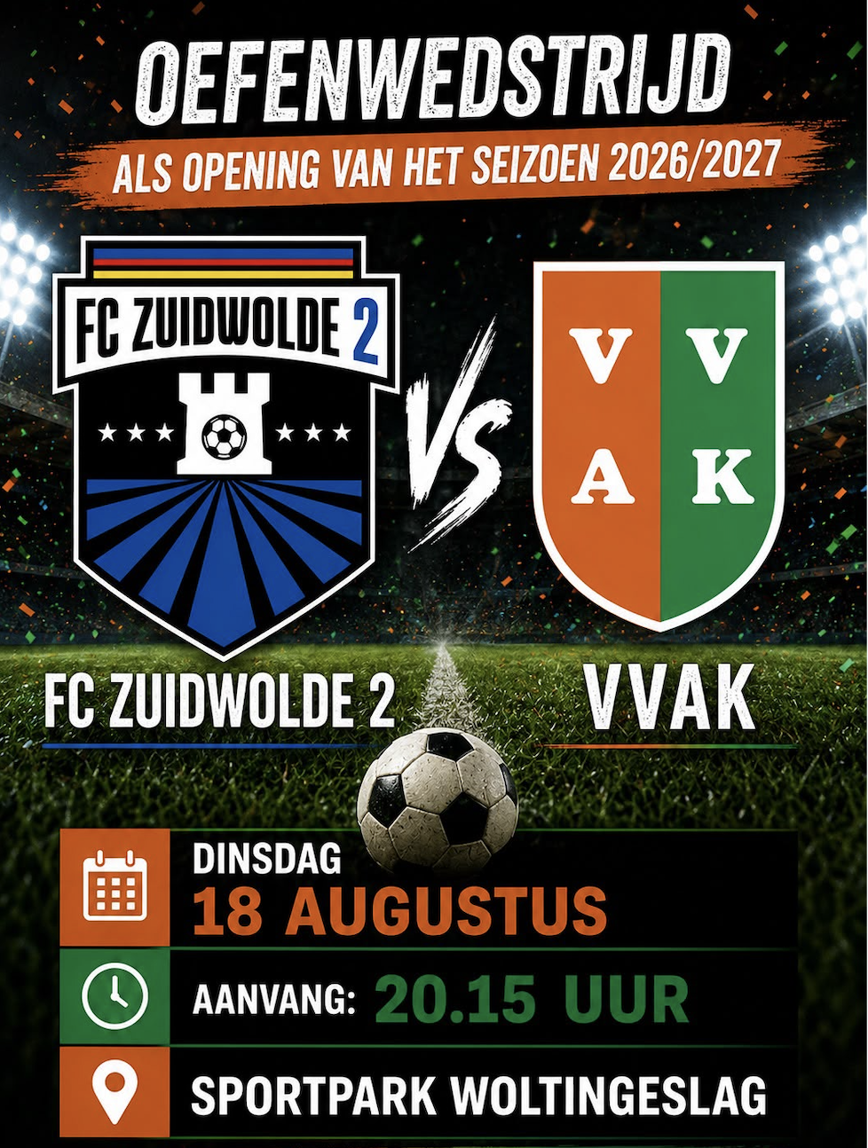 Oefenwedstrijden VVAK 1