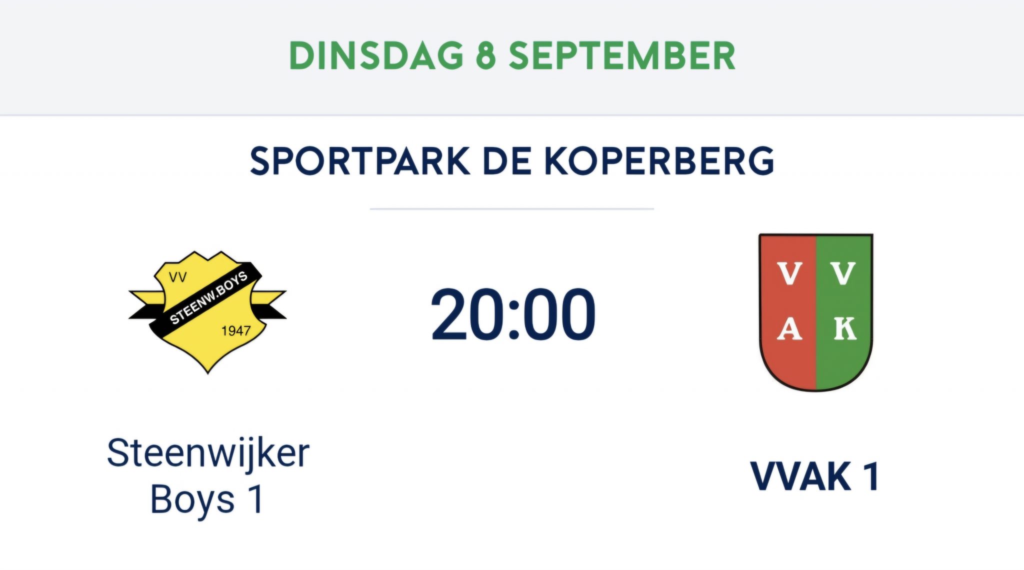 Nieuwe datum bekerwedstrijd Steenwijker Boys bekend